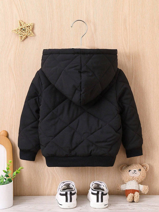 Baby Girl Zip Up Teddy Lined Hooded Jacket