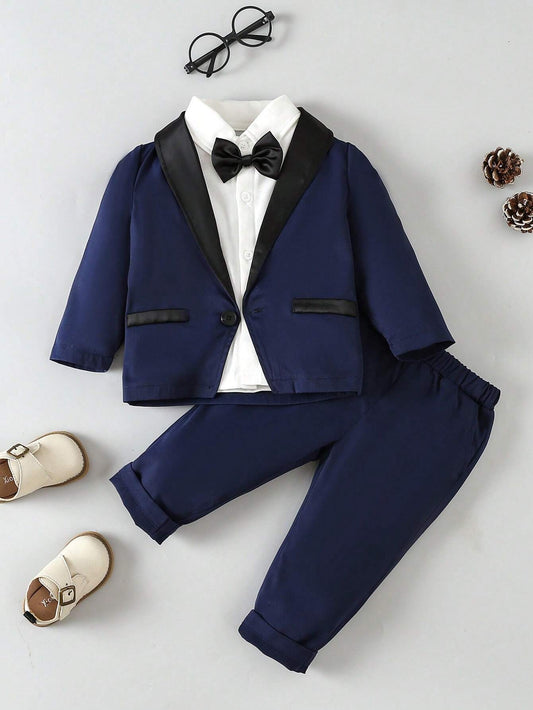 Glamorique Kids Baby Boys' Gentleman Suit, Fashionable And Gorgeous, Suitable For Birthday Party