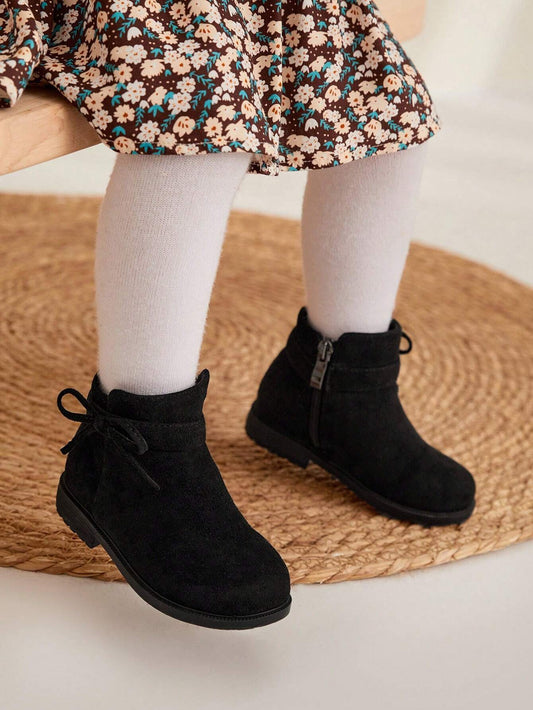 Cozy Pixies Baby Girls Bow Decor Breathable Fashion Classic Boots