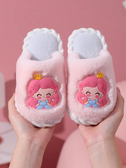 1 Pair Girls Cute Princess Slippers