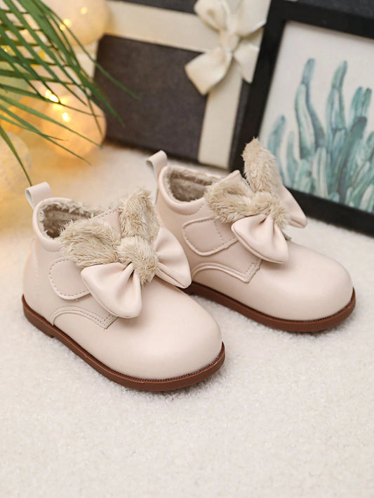 Toddler Girls' Bow-Tie Decor Lace-Up Boots