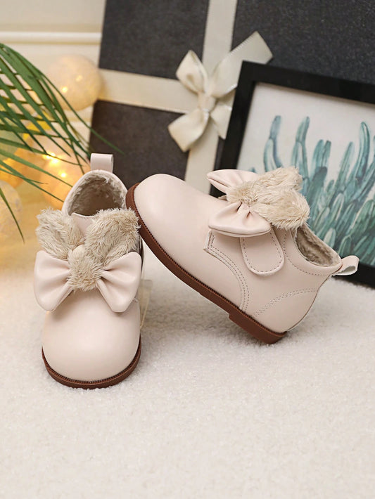 Toddler Girls' Bow-Tie Decor Lace-Up Boots