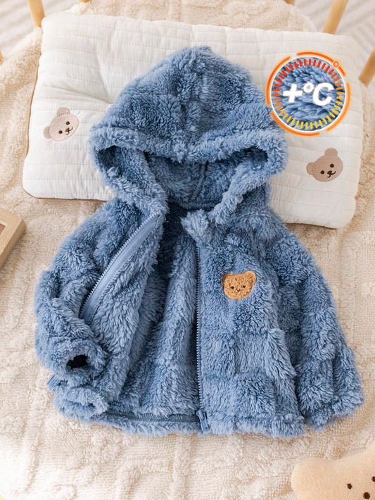 Newborn Baby Boy/Girl Cute Cartoon Pattern Fluffy Hoodie Jacket