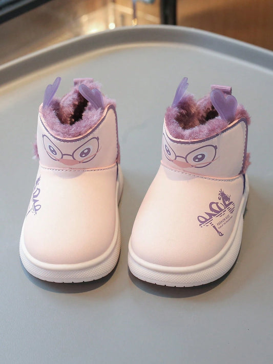 Toddler Girls Snow Boots With Plush Lining