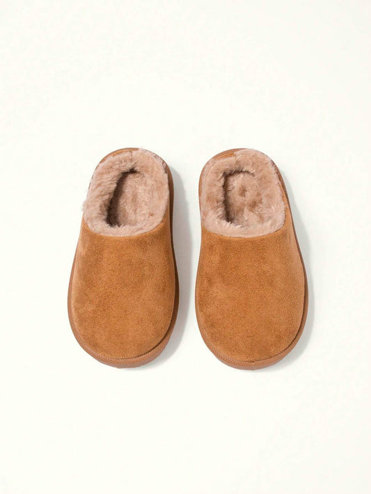 Baby Solid Color Plush Slippers