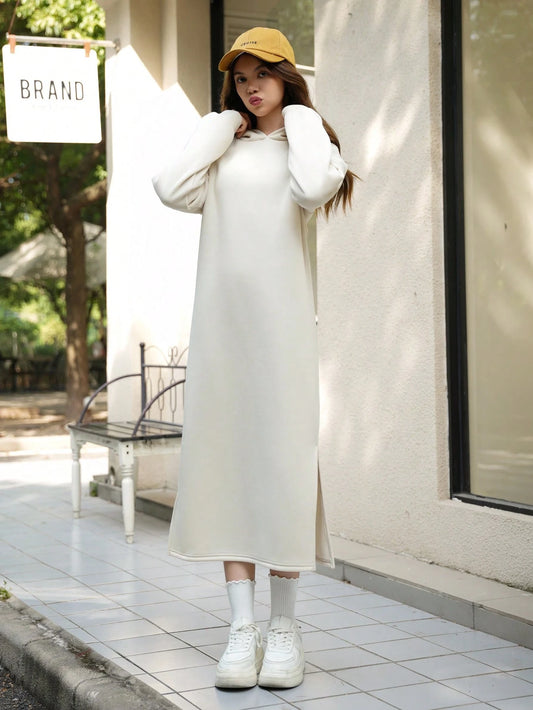 Casual Hooded Long Dress