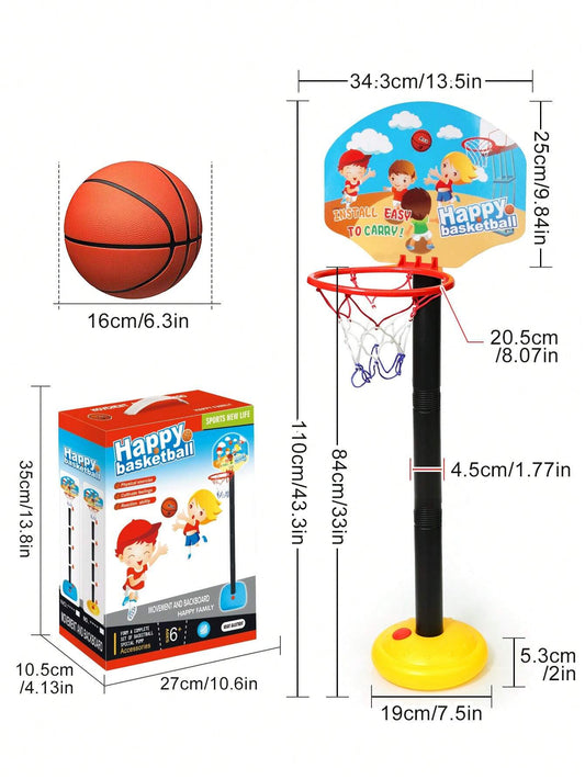 1 Set Adjustable Height Kids' Basketball Hoop