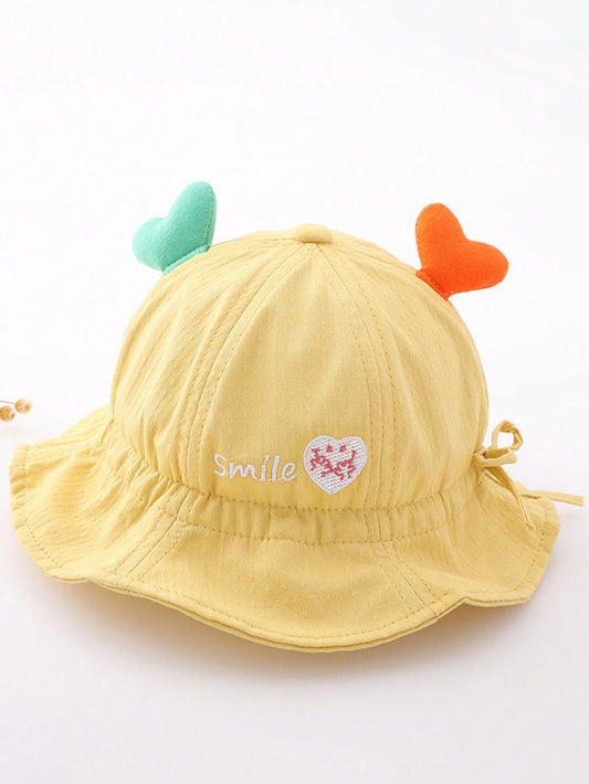 1pc Baby Hat, Adjustable Spring And Autumn Sun Hat For Children