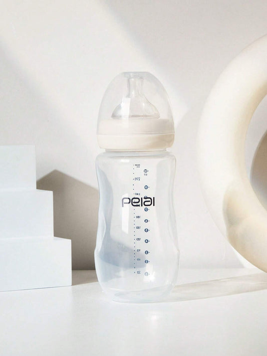 1pc Wide Neck Baby Bottle With Pp Material And Breast-like Nipple