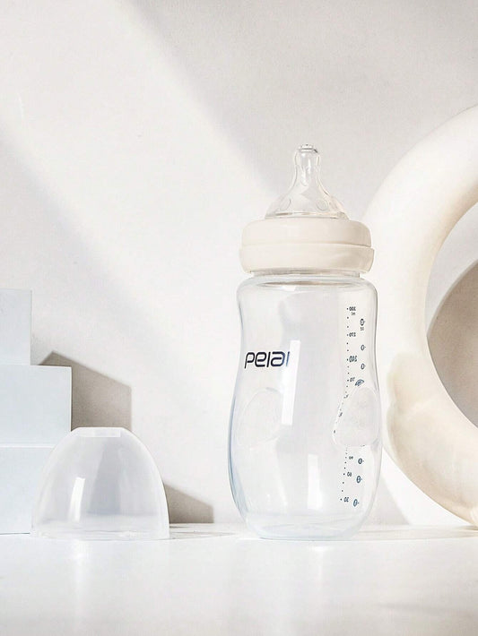 1pc Wide Neck Baby Bottle With Pp Material And Breast-like Nipple