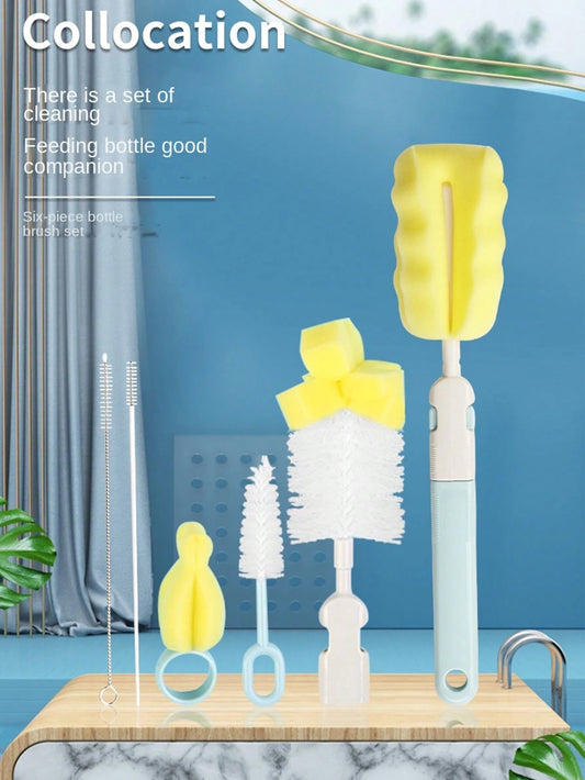 1set 6pcs Baby Bottle Cleaning Brush Set