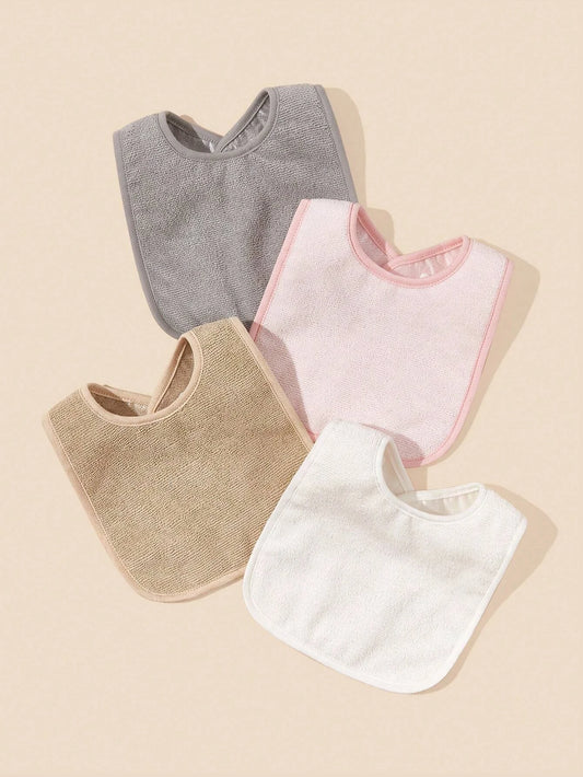 4pcs Baby Plain Bib