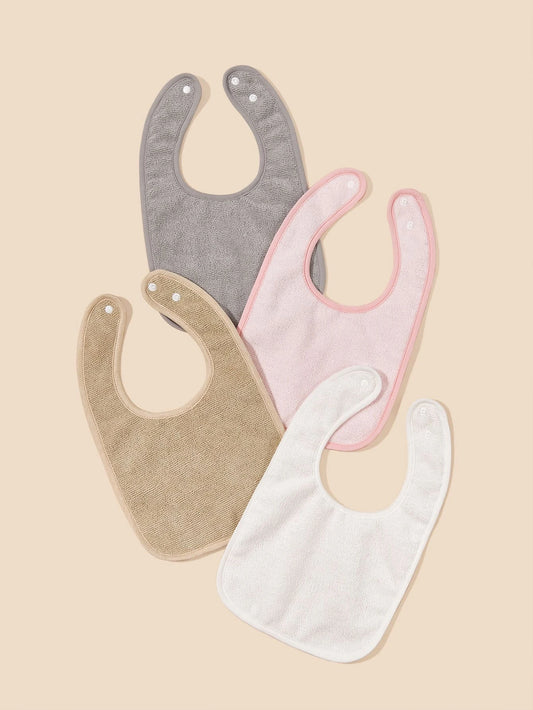 4pcs Baby Plain Bib